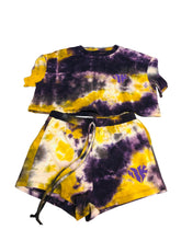 Load image into Gallery viewer, Crop Top Tie Dye short Set
